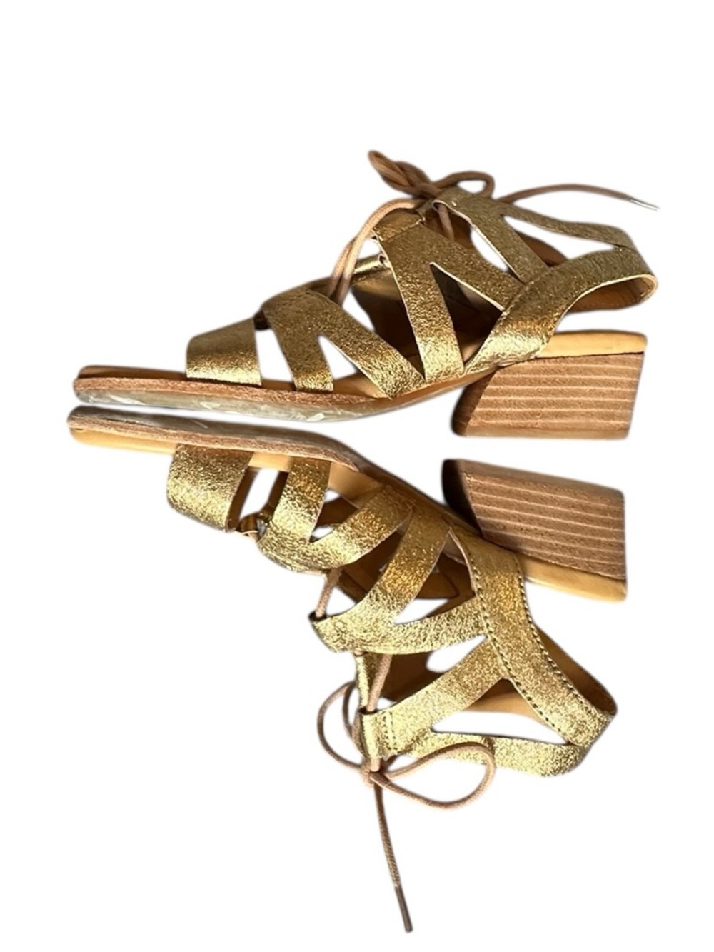NEW Kork-Ease Gold Gladiator Sandals | Metallic Leather Comfort | Summer Travel - Picture 3 of 9